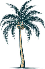 Tropic Tidings Enchanting Palm Tree Vector Art