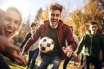 Friendly touch soccer game in November