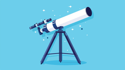 Telescope icon on a white isolated background.