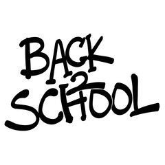 Modern style Back to School typography text on white background