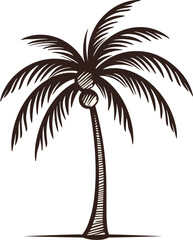 Tropical Temptation Dynamic Palm Tree Vector Art