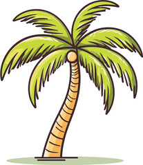 Tropical Temptation Dynamic Palm Tree Vector Art
