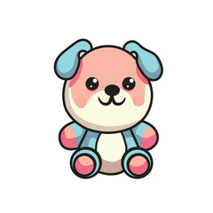 retro teddy  bear design with colour pastel background texture for poster, background, wallpaper, t-shirt, etc. part 2