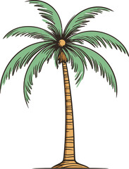 Tropical Tapestry Vibrant Palm Tree Vector Design