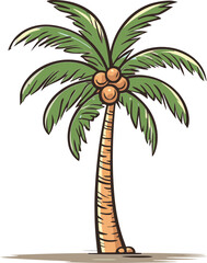 Coastal Collection Collected Palm Tree Vector Art