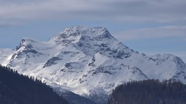 mountain snow covered winter generic white ice cold alps static shot sunny weather