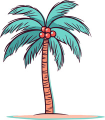 Palm Tree Vector Dreamscape Coastal Elegance