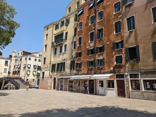 New Ghetto on a sunny day in Venice, Italy. It is where a multicultural community thrives, blossoms...