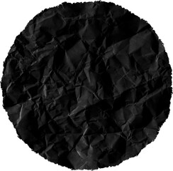 Black Crumpled Torn Paper