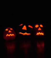 Jack-o-lanterns. The symbol of Halloween.
