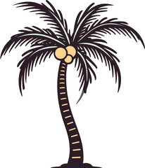 Island Impression Palm Tree Vectors Unleashing Serenity