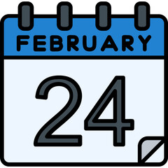 24 February Vector Icon Design