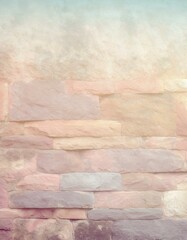 Fototapeta na wymiar Pastel watercolour colorful brick wall as background. 