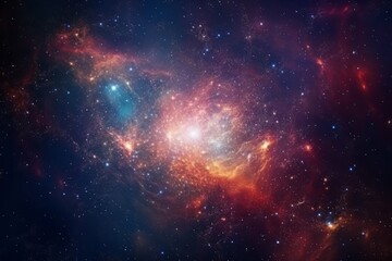 Fototapeta na wymiar Abstract cosmic explosion of stars and galaxies