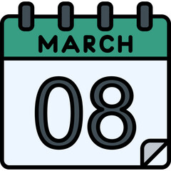 8 March Vector Icon Design