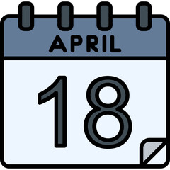 18 April Vector Icon Design