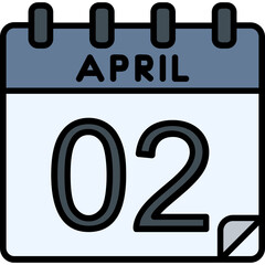 2 April Vector Icon Design