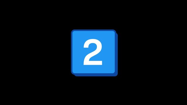 2 Number Animation with transparent background 