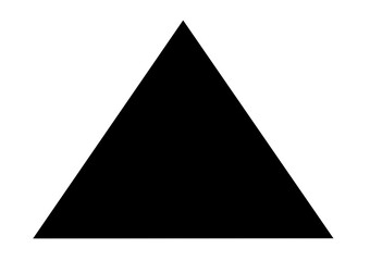 Schwarzes Dreieck, Weisser Hintergrund, Freisteller