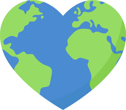 heart shaped globe, mother earth day