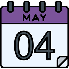 4 May Vector Icon Design