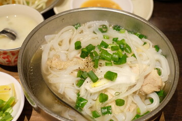 A stye of rice noodles popular in Vietnam