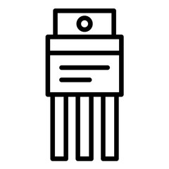 Vector Design Transistor Icon Style