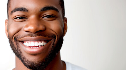 Obraz premium African American Man Smiling While Looking at Camera