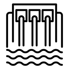 Vector Design Hydroelectric Power Icon Style
