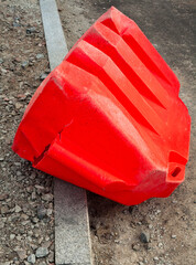 Safety barriers on the road.