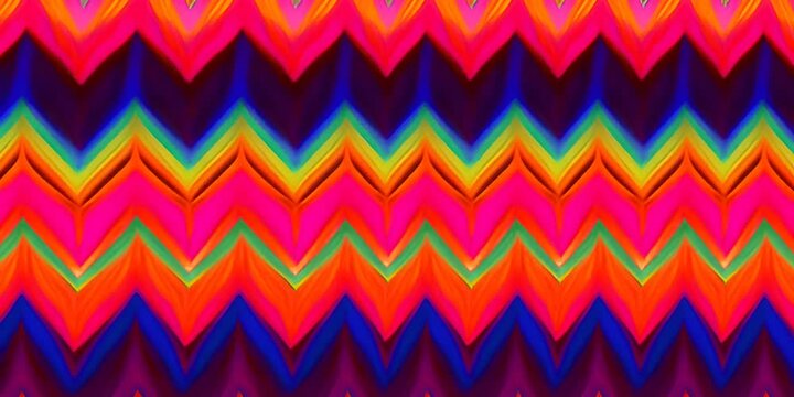 backdrop retro or wallpaper neon colorful bright motif fashion style dressing dopamine abstract hippy trippy texture background pattern squiggles zigzag heatwave wavy rainbow psychedelic seamless