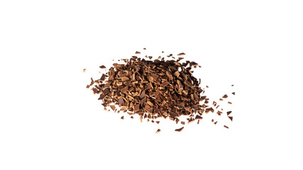 Pile of Instant coffee isolated on white background. Instant coffee on white background.