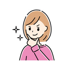 キメ顔の女性