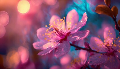 Pink, Flower background, Cherry blossoms image