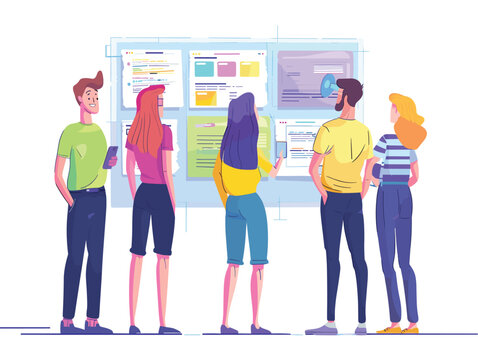  A team conducts user testing on a new website or mobile app gathering feedback to improve user experience. (User experience testing) 