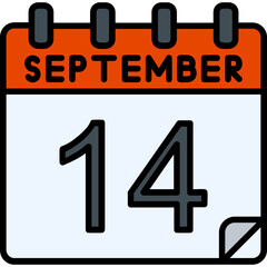 14 September Vector Icon Design