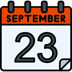 23 September Vector Icon Design