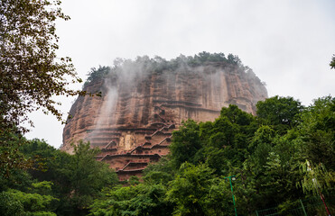 Maijishan Grottoes in Tianshui, Gansu, China
