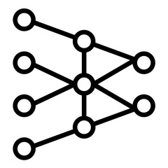 Vector Design Neural Network Icon Style