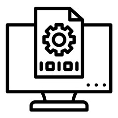 Vector Design Code Compiler Icon Style