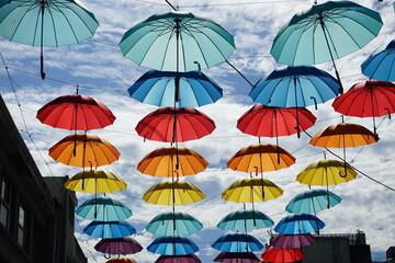 Fototapeta na wymiar colorful umbrellas