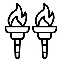 Vector Design Trailblazer Torch Icon Style