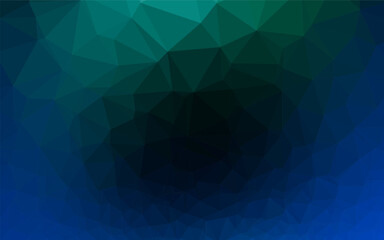 Light BLUE vector abstract polygonal cover.