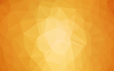 Light Yellow, Orange vector abstract mosaic backdrop.