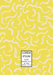 Vector Abstract Hand Drawn Scribble Cover. Minimal Artistic Sketch Poster.