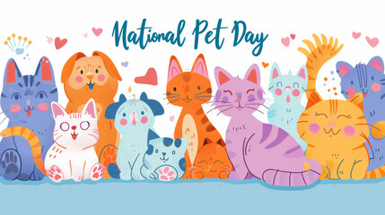 Illustration for National Pet Day background