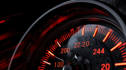 speedometer on black