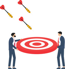 Business teamwork engaged to achieve a target goals-Business marketing success concept

