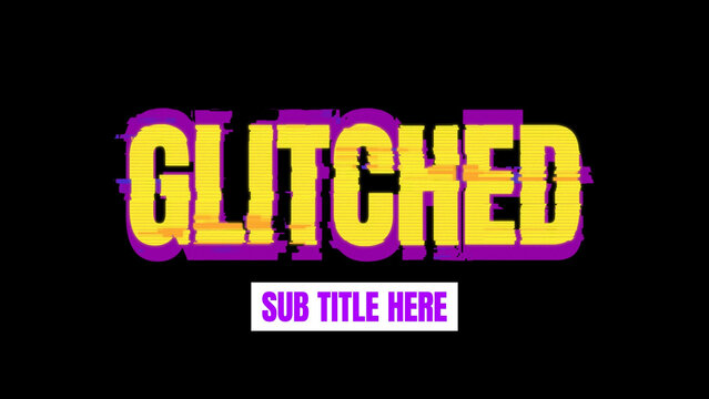 Double Glitched Title Overlay