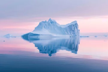 Gordijnen a large iceberg in the water © Tatiana